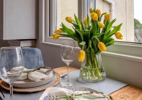 The dining room at Cove Apartment, Tenby