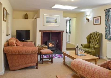 The living room at Cowslip Cottage, Keeston
