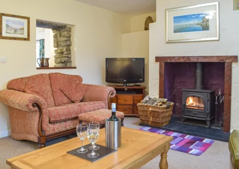 The living room at Cowslip Cottage, Keeston