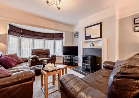 The living area at Cresborough, Tenby