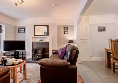 The living area at Cresborough, Tenby