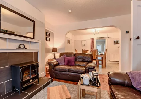 The living area at Cresborough, Tenby