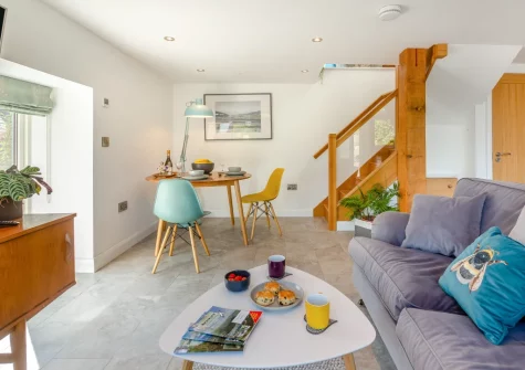 The living & dining area at Cuddfan Idris, Llanelltyd
