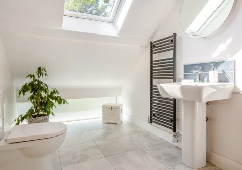 The shower room at Cuddfan Idris, Llanelltyd