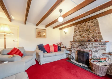 The living room at Curlew Cottage, Manorbier