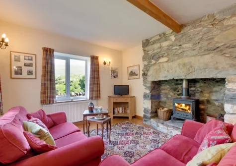 The living room at Cwm Glas Bach, Nant Peris