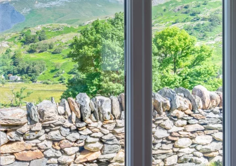The view from the living room at Cwm Glas Bach, Nant Peris