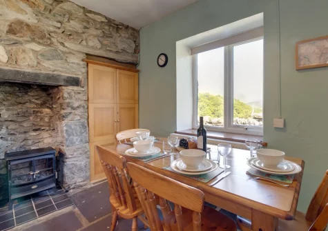 The dining area at Cwm Glas Bach, Nant Peris