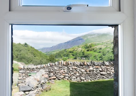 The view from bedroom #1 at Cwm Glas Bach, Nant Peris