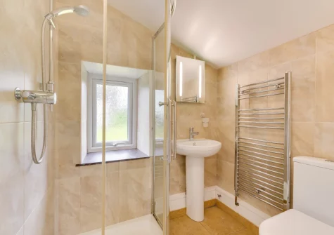 The shower room at Cwm Glas Bach, Nant Peris