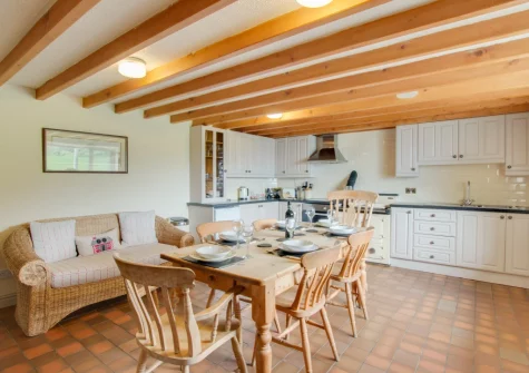 The dining area at Cwm Mawr, Cwmystradllyn
