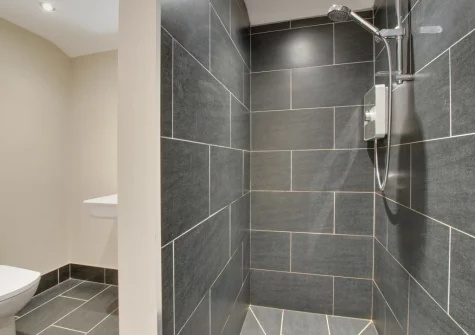 The shower room at Cwm Mawr, Cwmystradllyn