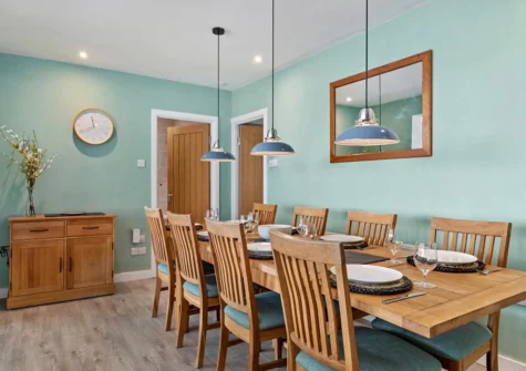 The dining area at Dolphins Apartment, Saundersfoot