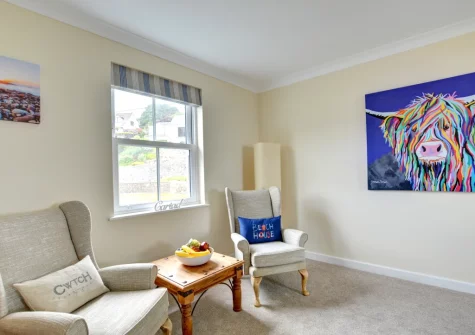 The living room at Driftwood, Amroth