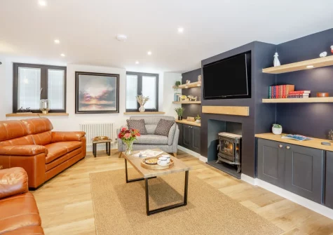 The living room at Drws Y Coed, Capel Curig