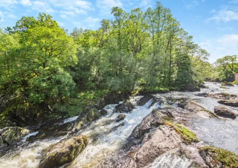 Drws Y Coed has unrivalled views overlooking the Afon Llugwy cascading down Cobdens Falls, which really is a sight to behold