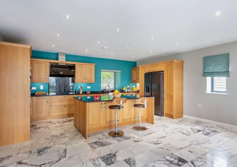 The kitchen at Dwyryd Estuary View, Talsarnau