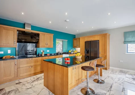 The kitchen at Dwyryd Estuary View, Talsarnau