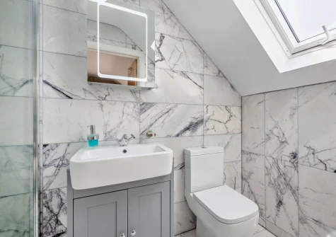 Bedroom #2 en-suite shower room at Dwyryd Estuary View, Talsarnau