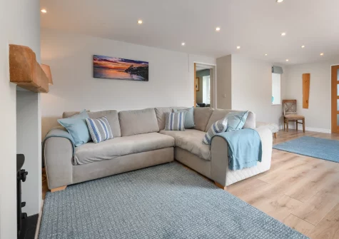 The living room at Egryn Bach, Abersoch