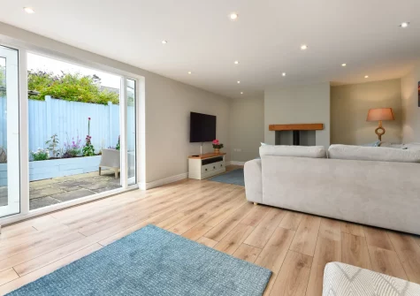 The living room at Egryn Bach, Abersoch