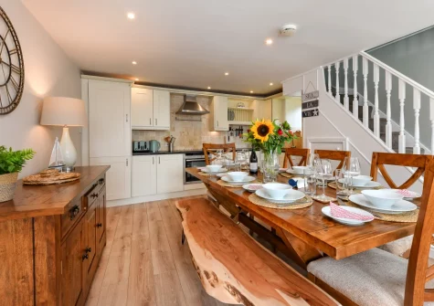 The dining area at Egryn Bach, Abersoch