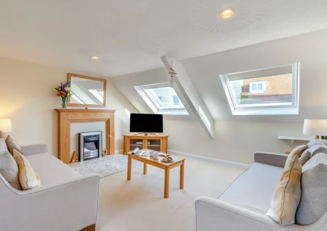 The living area at Fisherman's Loft, Tenby