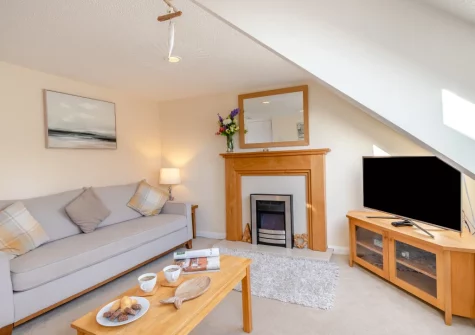 The living area at Fisherman's Loft, Tenby