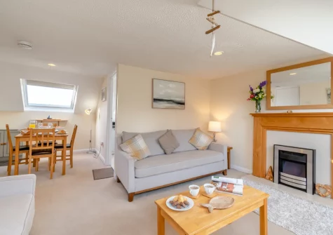 The living area at Fisherman's Loft, Tenby