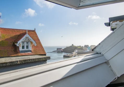 The view from bedroom #1 at Fisherman's Loft, Tenby