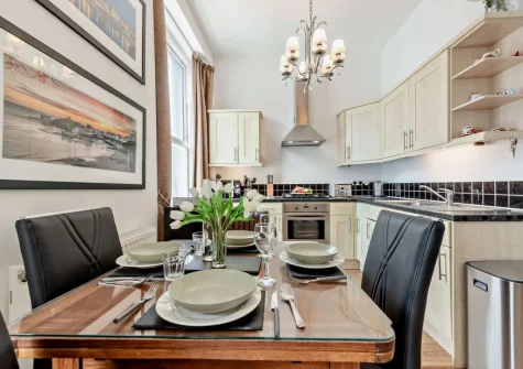 The dining area at Flat 3, 34 Victoria Street, Tenby