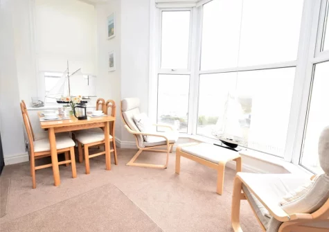 The living & dining area at Flat 3, Beaufort House, Tenby