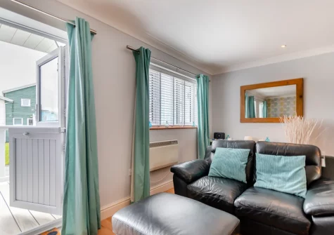 The living area at Freshwater Sea View, Freshwater East