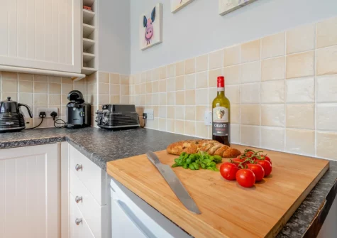 The kitchen at Freshwater Sea View, Freshwater East
