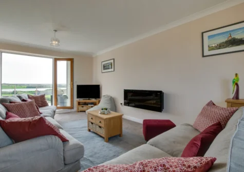 The living room at Ger y Bont, Valley