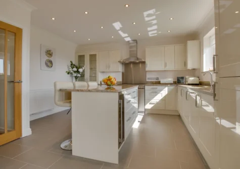 The kitchen at Ger y Bont, Valley