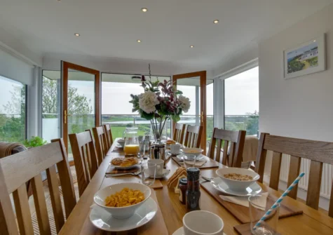 The dining room at Ger y Bont, Valley