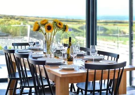 The dining area at Geufron House, Aberdaron