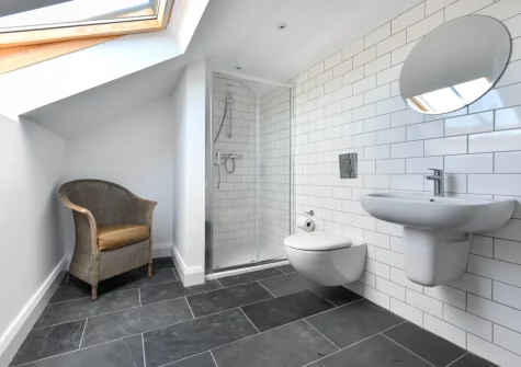 Bedroom #4 en-suite shower room at Geufron House, Aberdaron