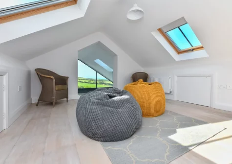 The first floor retreat space at Geufron House, Aberdaron