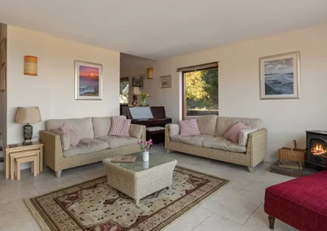 The living room at Glendale, Saundersfoot