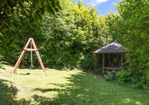 The split-level enclosed garden at Glendale, Saundersfoot