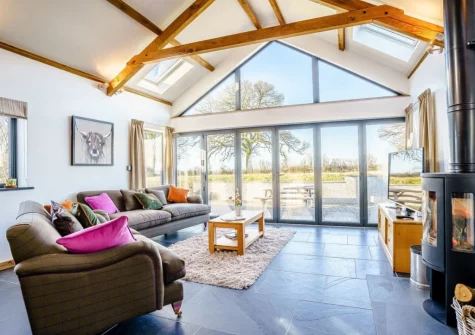 The living area at Glowty Newydd, Llandissilio