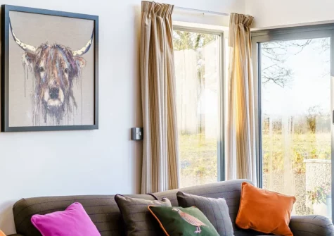 The living area at Glowty Newydd, Llandissilio