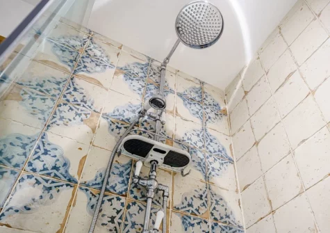 The bathroom at Glowty Newydd, Llandissilio