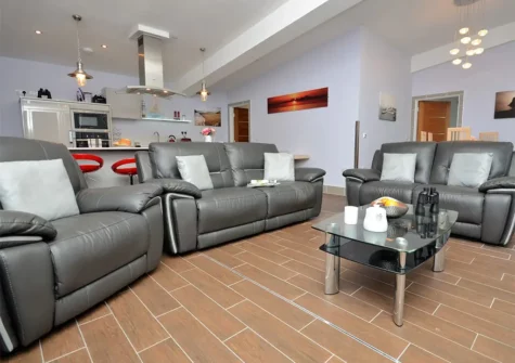 The living area at Goscar View, Tenby