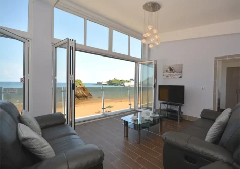 The living area at Goscar View, Tenby