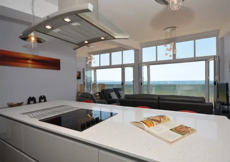 The kitchen at Goscar View, Tenby
