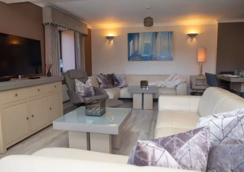 The living area at Graftons, Little Haven