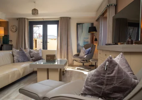 The living area at Graftons, Little Haven